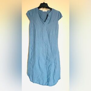 Femme Fatale Women Denim Lightweight Linen Shift Dress Small beautiful in person